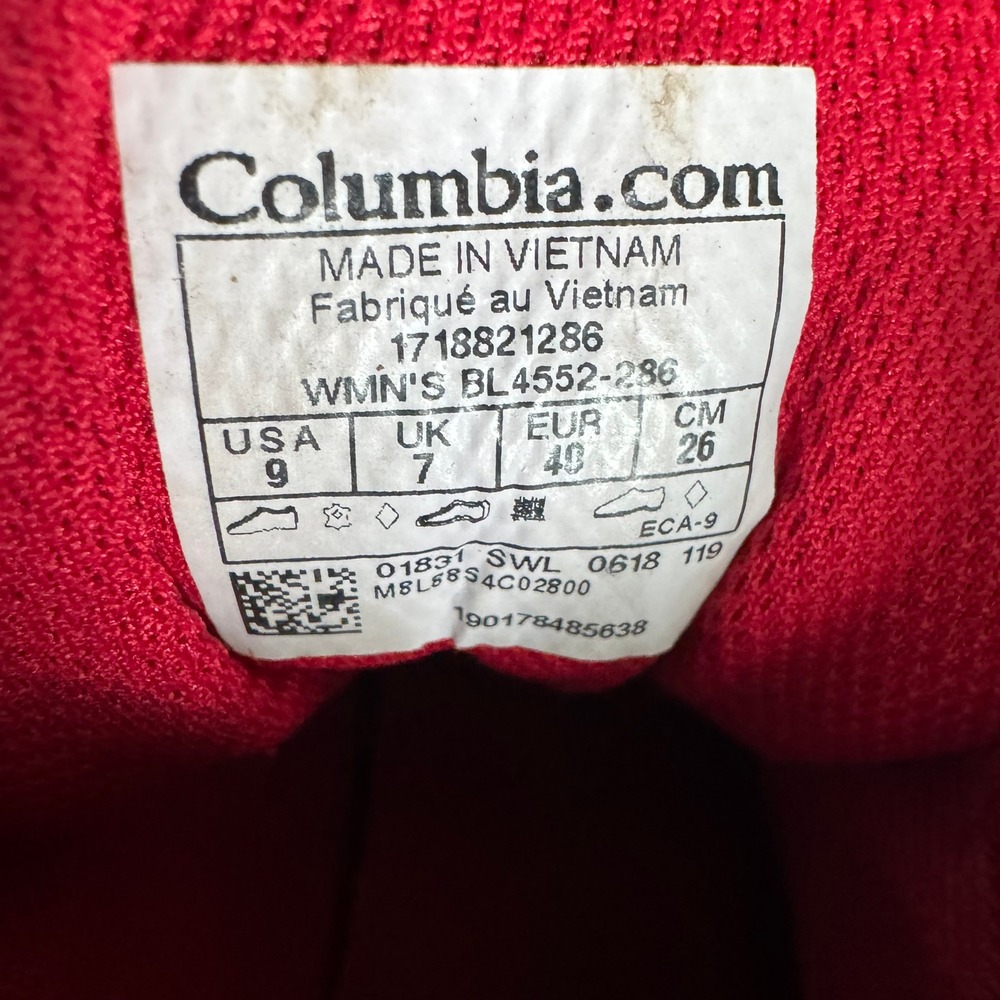 Columbia Womens 9 Newton Ridge Plus Waterproof Hiking Boots Elk Red BL4552-286 - Picture 14 of 14
